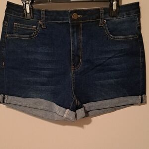 SHEIN Blue Jean Shorts Classic Rolled Cuff Style.  Size XL-12